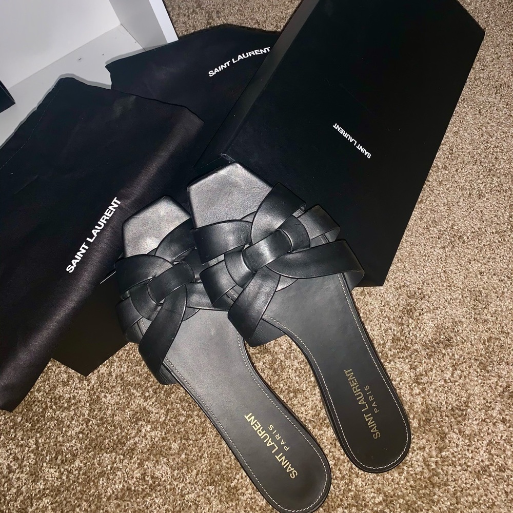 Ysl woven flat sandals size 8 - Picture 5 of 8